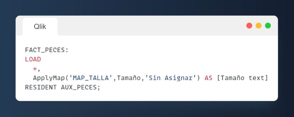 Ejemplo de sintaxis ApplyMap.